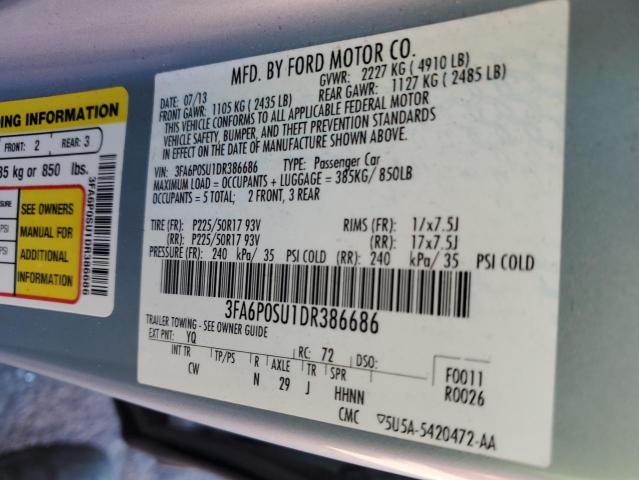 Photo 12 VIN: 3FA6P0SU1DR386686 - FORD FUSION TIT 