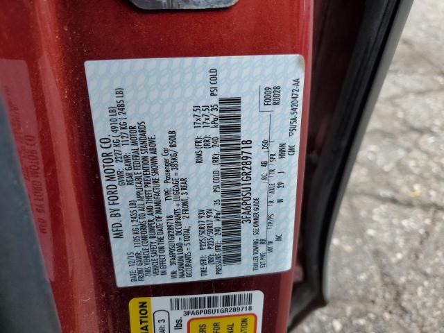 Photo 11 VIN: 3FA6P0SU1GR289718 - FORD FUSION TIT 