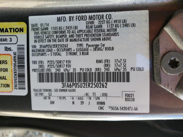 Photo 9 VIN: 3FA6P0SU2ER250262 - FORD FUSION TIT 