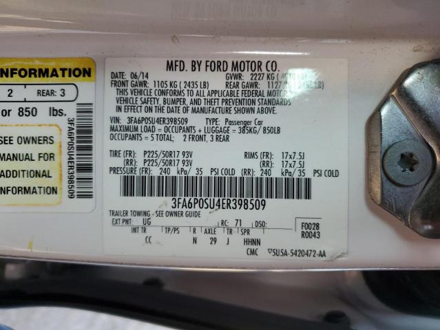 Photo 11 VIN: 3FA6P0SU4ER398509 - FORD FUSION TIT 