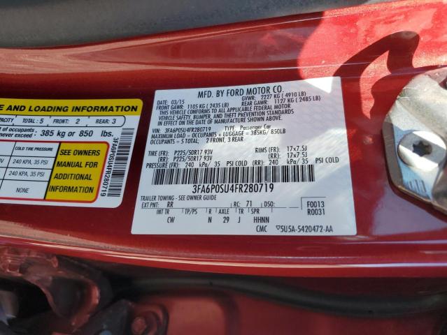 Photo 11 VIN: 3FA6P0SU4FR280719 - FORD FUSION TIT 