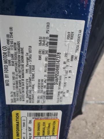 Photo 11 VIN: 3FA6P0SU4HR147378 - FORD FUSION 