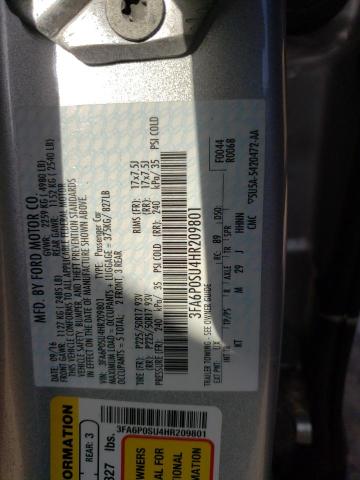 Photo 11 VIN: 3FA6P0SU4HR209801 - FORD FUSION TIT 