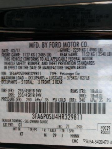 Photo 9 VIN: 3FA6P0SU4HR329811 - FORD FUSION TIT 