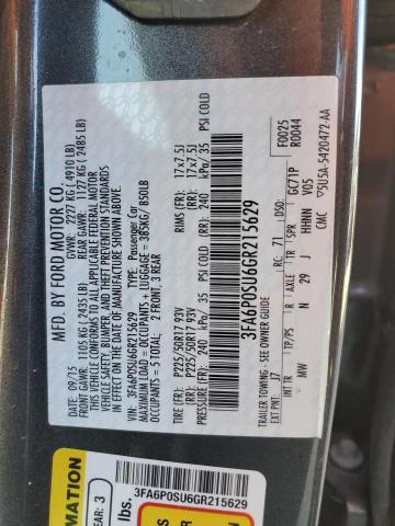 Photo 11 VIN: 3FA6P0SU6GR215629 - FORD FUSION 