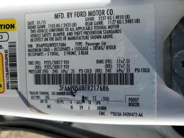 Photo 11 VIN: 3FA6P0SU8FR217686 - FORD FUSION TIT 