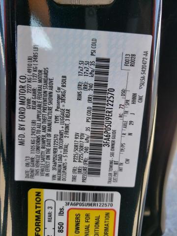 Photo 11 VIN: 3FA6P0SU9ER122570 - FORD FUSION 