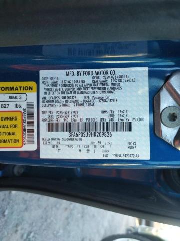 Photo 12 VIN: 3FA6P0SU9HR209826 - FORD FUSION TIT 