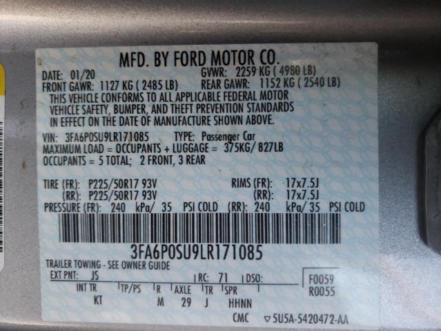 Photo 9 VIN: 3FA6P0SU9LR171085 - FORD FUSION TIT 