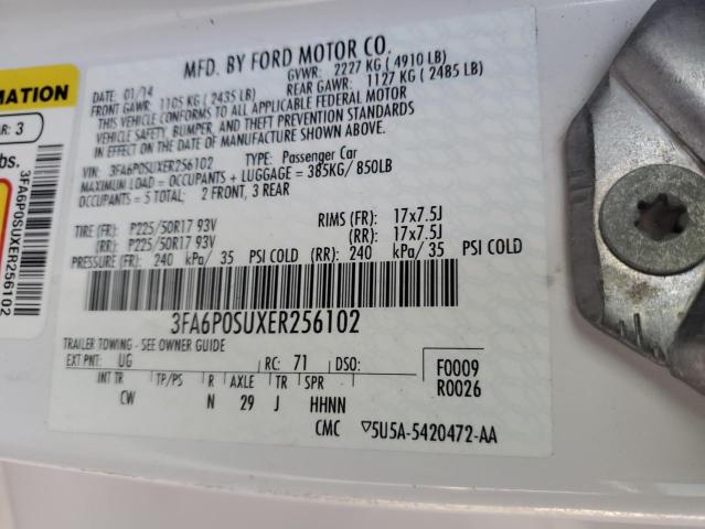 Photo 11 VIN: 3FA6P0SUXER256102 - FORD FUSION 