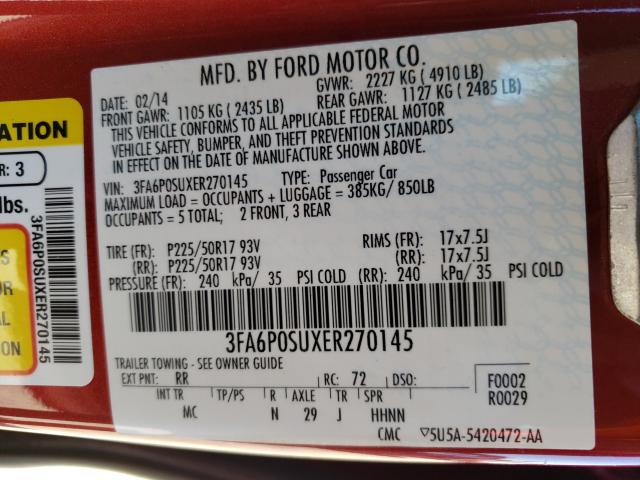 Photo 9 VIN: 3FA6P0SUXER270145 - FORD FUSION ENERGI 