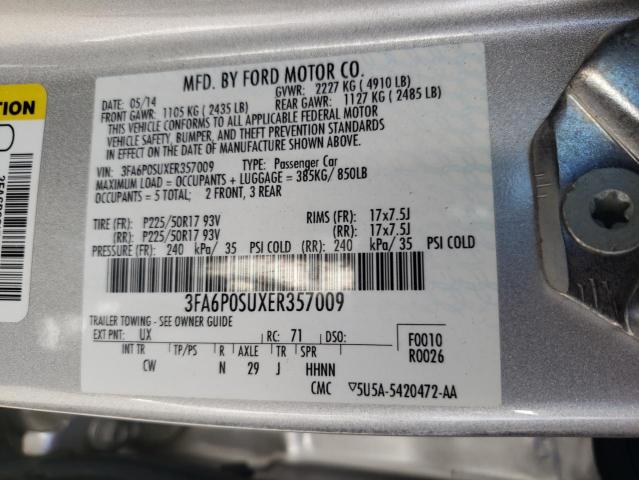 Photo 9 VIN: 3FA6P0SUXER357009 - FORD FUSION TIT 