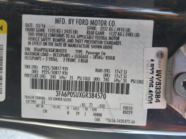 Photo 11 VIN: 3FA6P0SUXGR384570 - FORD FUSION 