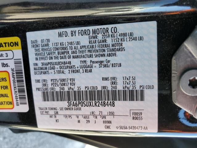 Photo 11 VIN: 3FA6P0SUXLR248448 - FORD FUSION 