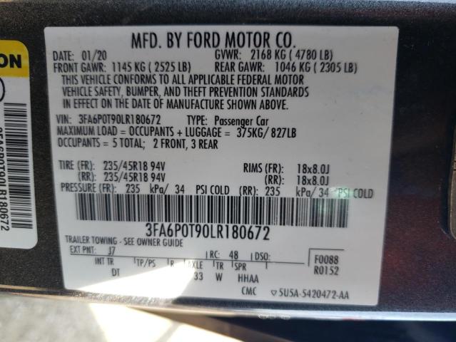 Photo 11 VIN: 3FA6P0T90LR180672 - FORD FUSION SE 