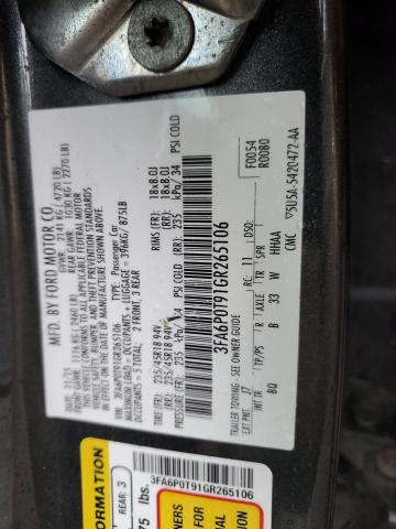 Photo 11 VIN: 3FA6P0T91GR265106 - FORD FUSION SE 