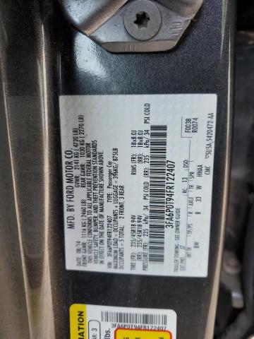 Photo 11 VIN: 3FA6P0T94FR122407 - FORD FUSION SE 