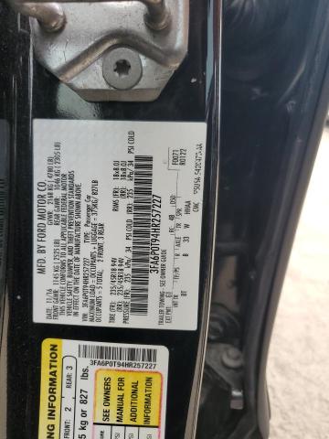 Photo 11 VIN: 3FA6P0T94HR257227 - FORD FUSION SE 