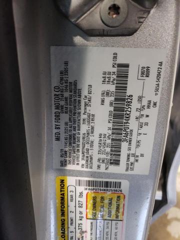 Photo 9 VIN: 3FA6P0T94KR259826 - FORD FUSION SE 