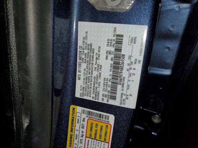 Photo 11 VIN: 3FA6P0T94KR264508 - FORD FUSION 