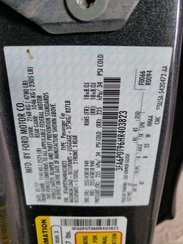 Photo 12 VIN: 3FA6P0T96HR403823 - FORD FUSION SE 