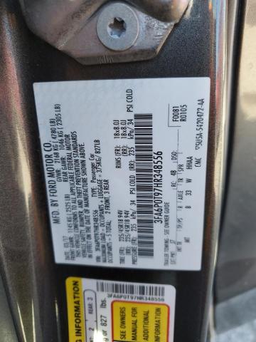 Photo 11 VIN: 3FA6P0T97HR348556 - FORD FUSION SE 