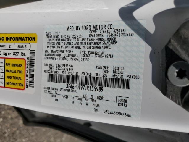 Photo 12 VIN: 3FA6P0T97JR155989 - FORD FUSION SE 