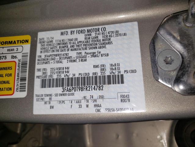 Photo 11 VIN: 3FA6P0T98FR214782 - FORD FUSION SE 