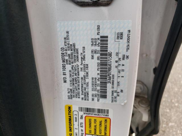 Photo 11 VIN: 3FA6P0T98GR171580 - FORD FUSION SE 