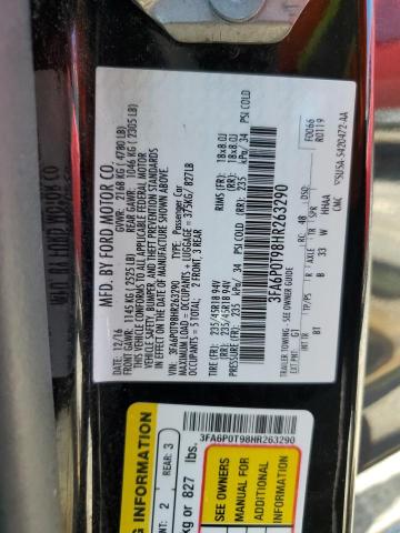 Photo 11 VIN: 3FA6P0T98HR263290 - FORD FUSION 