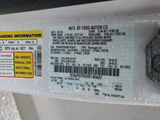 Photo 12 VIN: 3FA6P0T9XHR140607 - FORD FUSION SE 