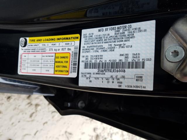 Photo 9 VIN: 3FA6P0T9XLR164446 - FORD FUSION SE 