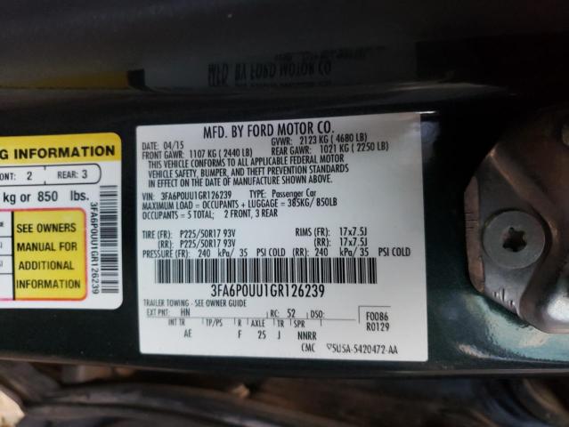 Photo 12 VIN: 3FA6P0UU1GR126239 - FORD FUSION S H 