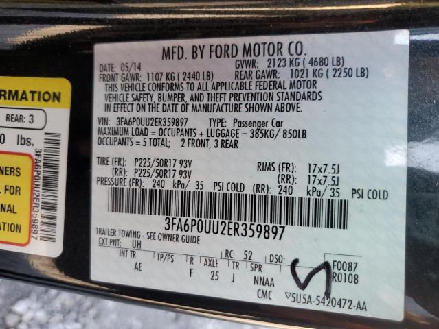 Photo 11 VIN: 3FA6P0UU2ER359897 - FORD FUSION S H 