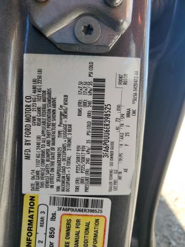 Photo 12 VIN: 3FA6P0UU6ER398525 - FORD FUSION S H 