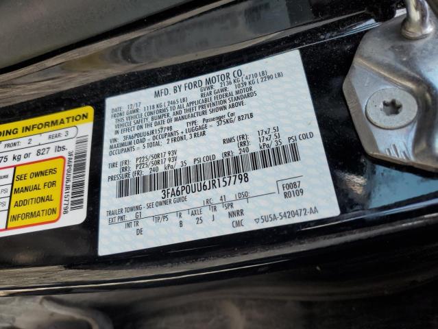 Photo 9 VIN: 3FA6P0UU6JR157798 - FORD FUSION S H 