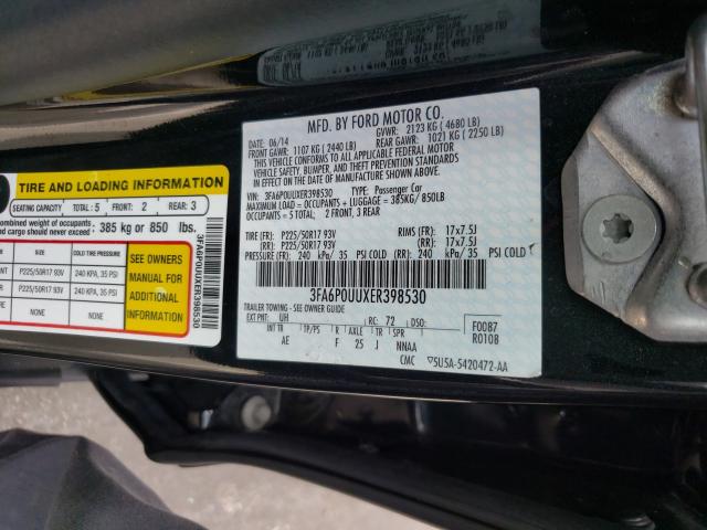 Photo 9 VIN: 3FA6P0UUXER398530 - FORD FUSION S H 