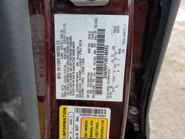 Photo 11 VIN: 3FA6P0VP1HR148493 - FORD FUSION 