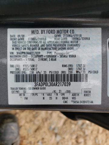 Photo 9 VIN: 3FADP0L30AR217039 - FORD FUSION HYB 