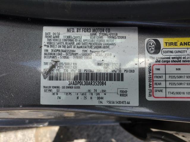 Photo 11 VIN: 3FADP0L30AR352084 - FORD FUSION 