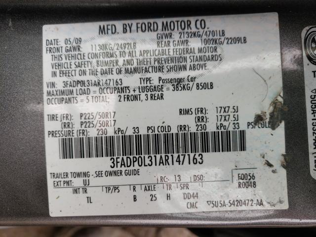 Photo 9 VIN: 3FADP0L31AR147163 - FORD FUSION HYB 