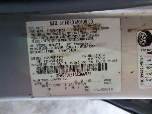 Photo 11 VIN: 3FADP0L31AR366978 - FORD FUSION HYB 