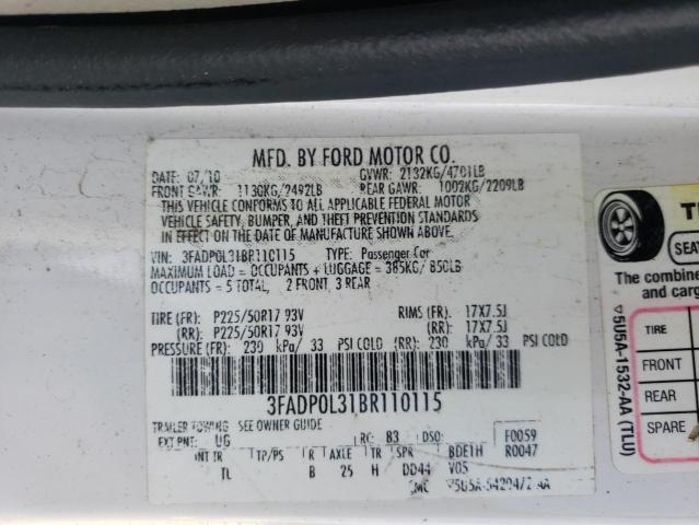 Photo 9 VIN: 3FADP0L31BR110115 - FORD FUSION HYB 