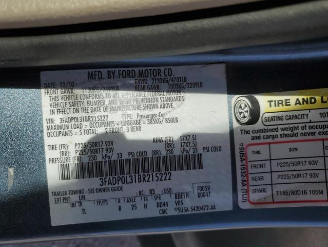 Photo 11 VIN: 3FADP0L31BR215222 - FORD FUSION HYB 