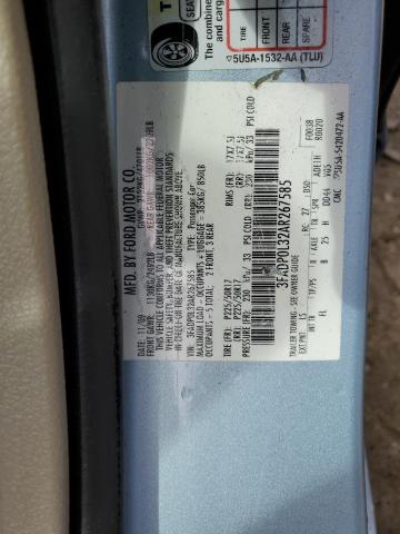 Photo 9 VIN: 3FADP0L32AR267585 - FORD FUSION HYB 