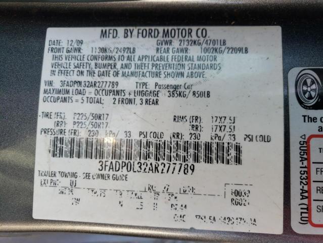 Photo 9 VIN: 3FADP0L32AR277789 - FORD FUSION HYB 