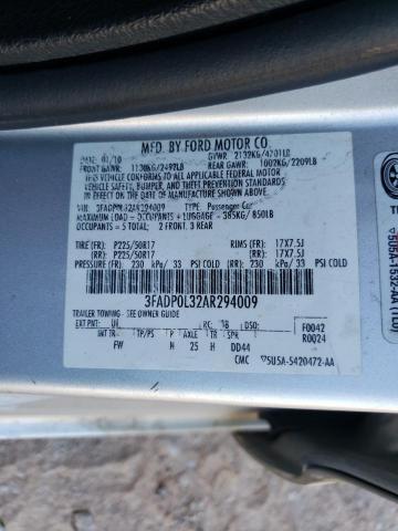 Photo 9 VIN: 3FADP0L32AR294009 - FORD FUSION HYB 