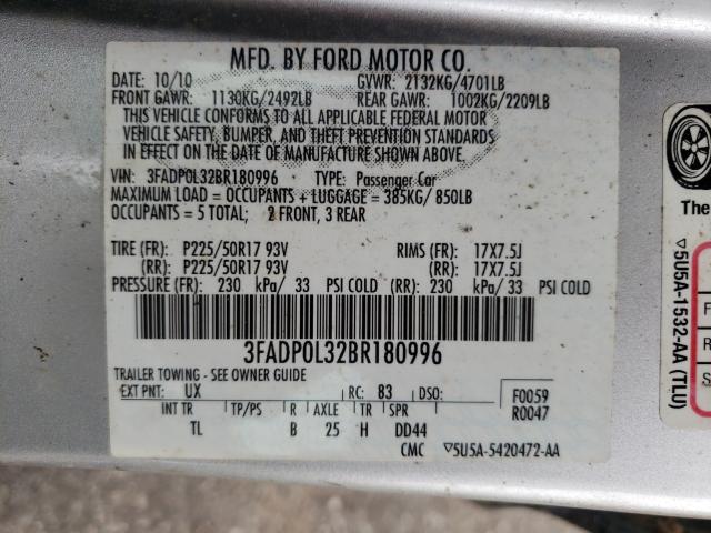 Photo 9 VIN: 3FADP0L32BR180996 - FORD FUSION HYB 