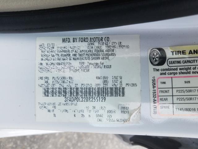 Photo 9 VIN: 3FADP0L32BR255129 - FORD FUSION HYB 