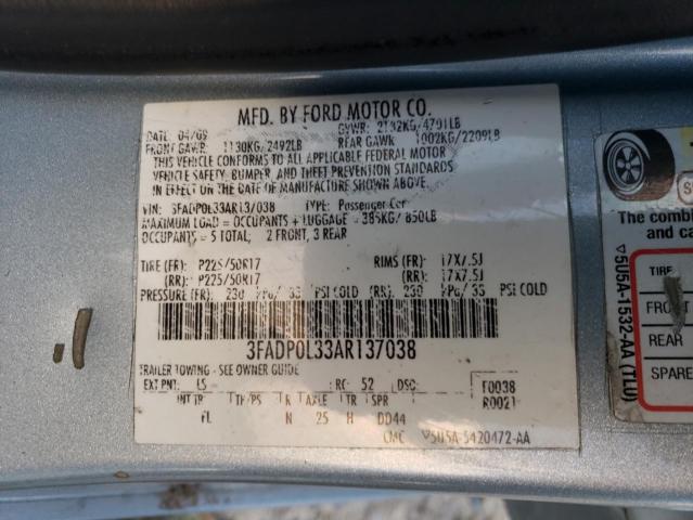 Photo 11 VIN: 3FADP0L33AR137038 - FORD FUSION HYB 